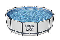 Каркасний басейн Bestway 56260 Steel Pro MAX 3.66×1.00 м круглий (9150 л, фільтр-насос, зливний клапан), фото 3
