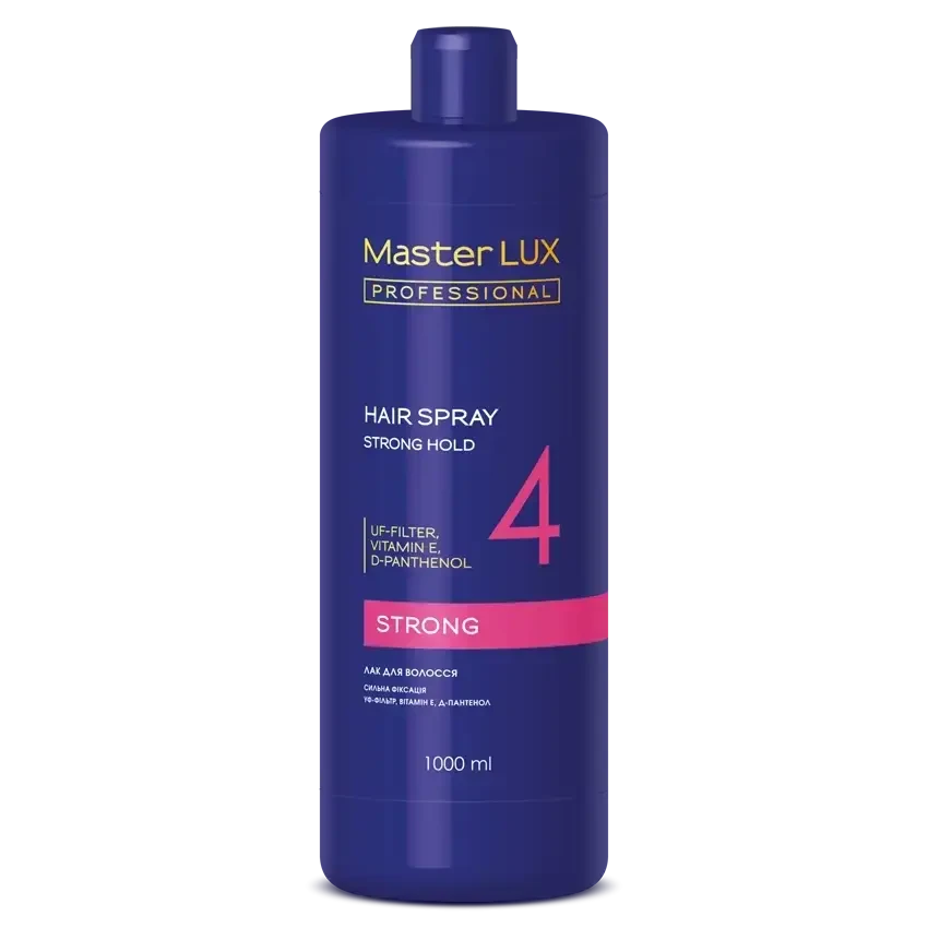 Лак для волосся сильної фіксації Master LUX Hair Spray Strong Hold  1000 мл.