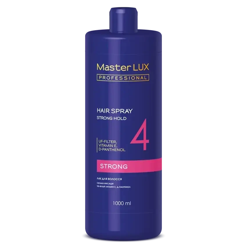 Лак для волосся сильної фіксації Master LUX Hair Spray Strong Hold 1000 мл.