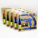 Дерев'яна зброя 5в1 у наборі дитячі іграшкові ножі з дерева в блістері ніж іграшка, фото 4