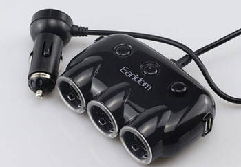 Автомобільний зарядний пристрій Earldom ES-CS1 3in1 2USB 3.1A Black