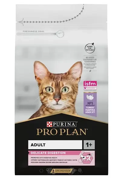 Сухий корм для кішок із чутливим травленням Purina Pro Plan Delicate Turkey з індичкою, 10 кг