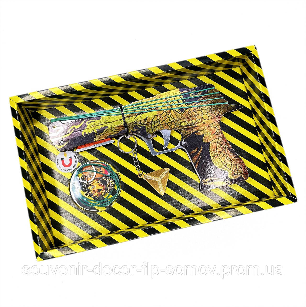 Дерев'яний гумкостріл-пістолет "DESERT EAGLE YAKUZA" з STANDOFF 2, іграшкова зброя