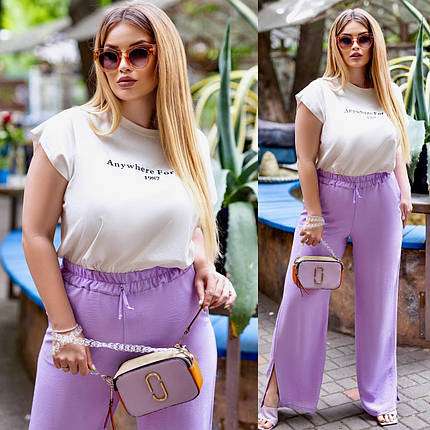 Неймовірний жіночий костюм, тканина "Трикотаж+Жатка" 50, 52, 54 розмір 50, фото 1