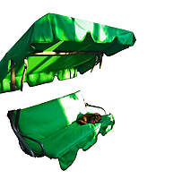 Комплект чохлів (БЕЗ ГОЙДАЛКИ) на садові гойдалки (дах+матрац), 170*110/130*48*48, яскраво-зелений