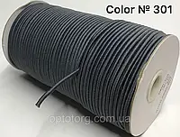 + Пик Шнур-резинка круглая 2.8 мм (серая), для изготовления шнурков, ремонта дуг в палатках и тентах - 10 м.п.