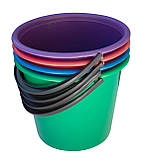 Відро пластикове 5 літрів кольорове з кришкою Ø 23.5 см h=19.5 см (ПРОМСАНТЕХПЛАСТ), фото 6