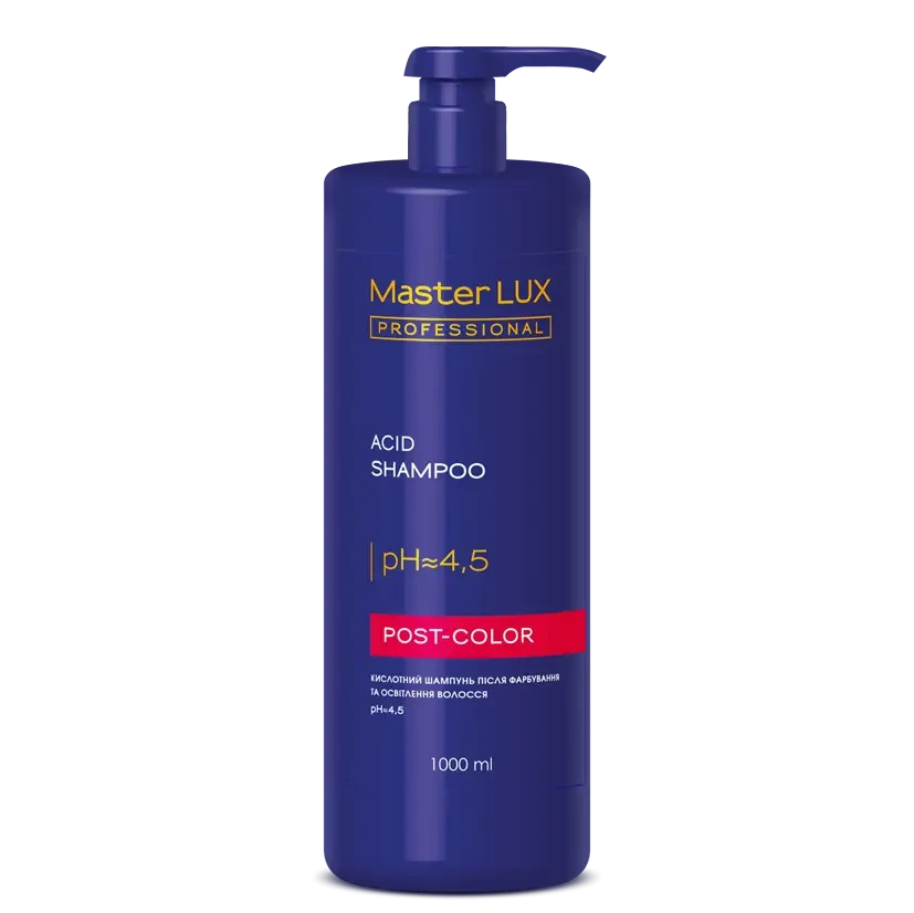 Бальзам кислотний пiсля фарбування та освiтлення волосся Master LUX Post-Color Balsam 1000 мл.