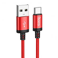 Кабель для заряджання HOCO X89 Type-C Wind charging data cable (1 м) для передачі даних Червоний