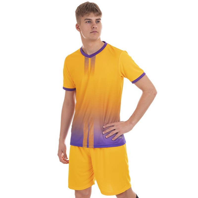 Форма футбольна Zelart 8826 розмір M (44-46) зріст 160 см Yellow-Purple