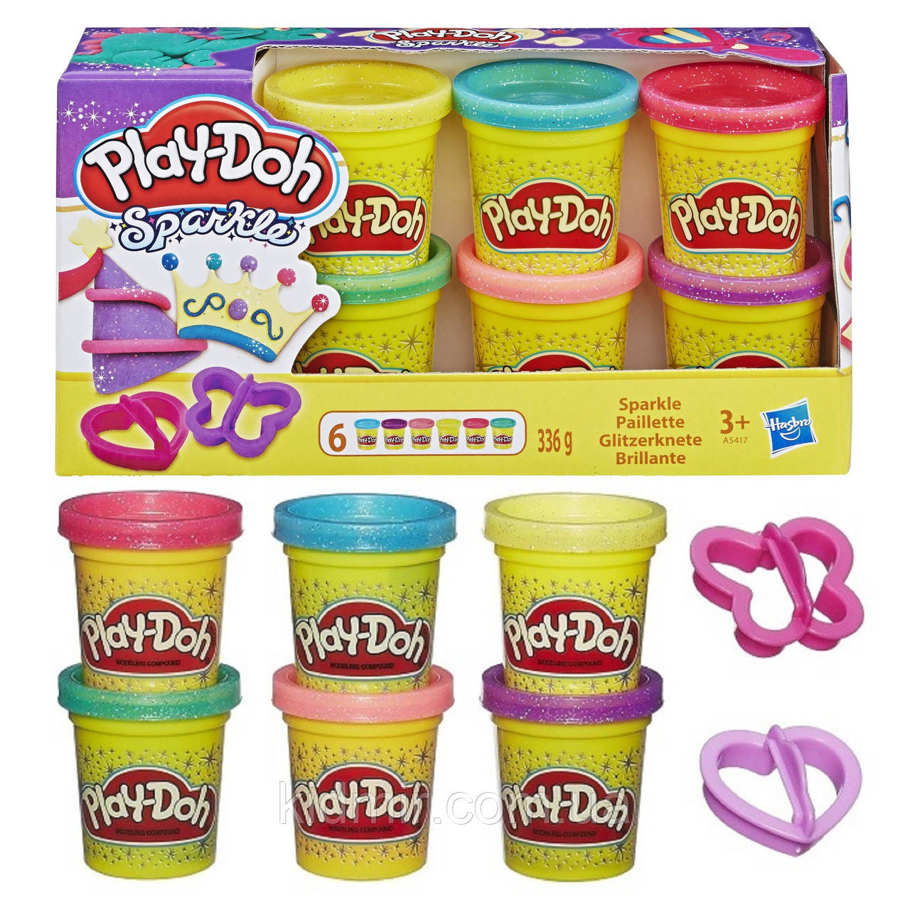 Play-Doh A5417 Плей-До набір пластиліну Блискуча колекція 6 кольорів