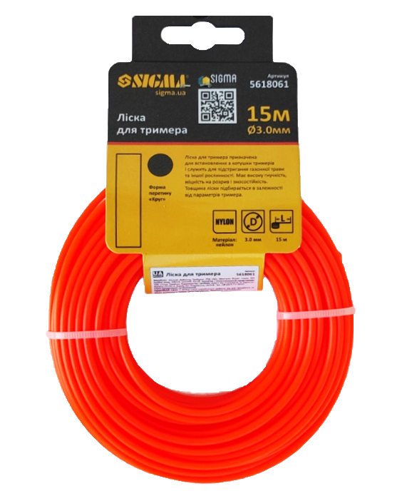Купить Жилка для триммера, 3,0 мм*15 м кругла, цена 38.95 ₴ — Prom.ua ...