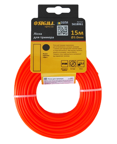 Купить Жилка для триммера, 3,0 мм*15 м кругла, цена 38.95 ₴ — Prom.ua ...