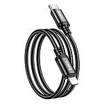 Кабель для заряджання HOCO X89 iPhone Wind charging data cable (1 м) для передачі даних Чорний, фото 4