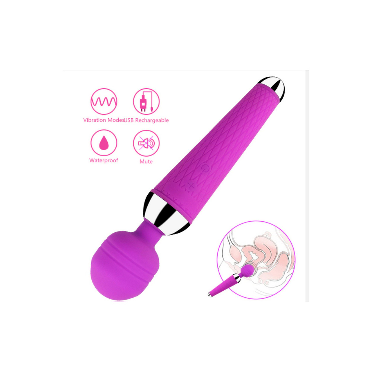 Вібратор мікрофон кліторальний стимулятор USB, AV Vibrator, фото 1