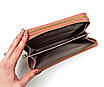 Жіночий шкіряний гаманець - клатч Cardinal 19 х 4.5 х 11 см Великий Рожевий, фото 3