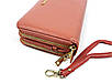 Жіночий шкіряний гаманець - клатч Cardinal 19 х 4.5 х 11 см Великий Рожевий, фото 9