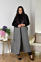 Неймовірний жіночий костюм двійка, тканина "Французький трикотаж+Еко-шкіра" 56, 64 розмір 56, фото 4