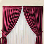 Оксамитові(велюрові) однотонні штори турецької якості. Колір:червоний, фото 3