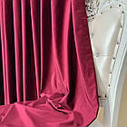 Оксамитові(велюрові) однотонні штори турецької якості. Колір:червоний, фото 4