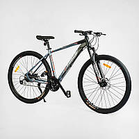 Велосипед спортивный двухколесный 29 дюймов Corso X-Force XR-29047, черно-графитный