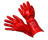 Перчатки МБС SeVen 69254 красные, с ПВХ покрытием 35 см (XL)