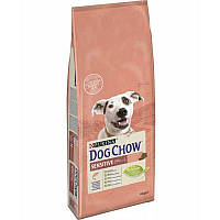 Purina Dog Chow Sensіtive Сухой корм для собак с чувствительным пищеварением с лососем,14 кг
