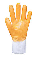 Перчатки защитные SeVen 69435, белые, с нитриловым желтым покрытием (XL)
