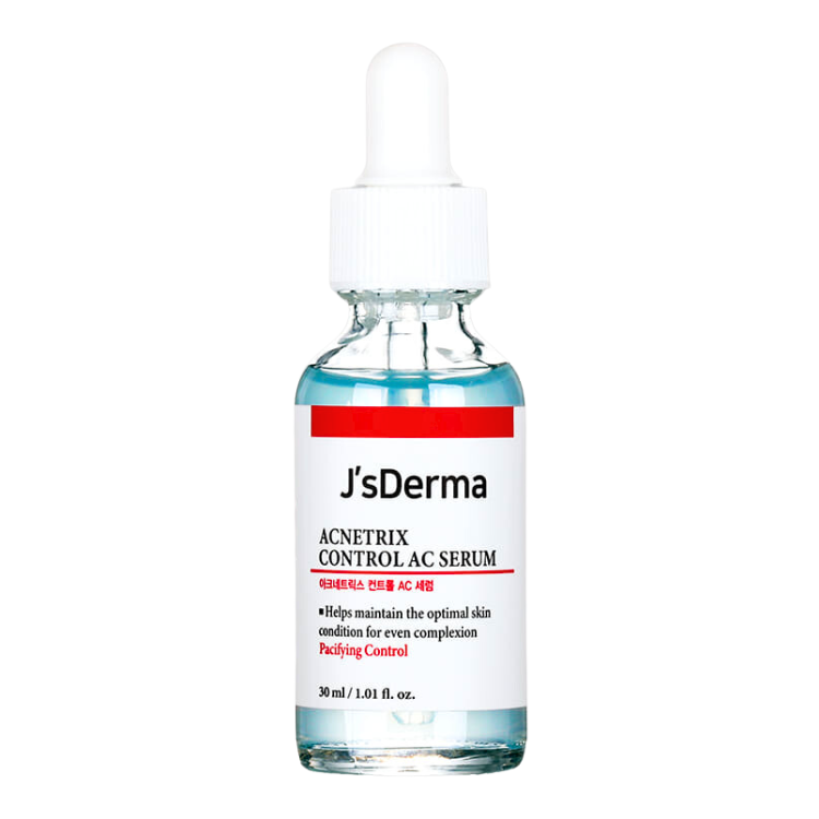 Заспокійлива сироватка для обличчя з ніацинамідом та цинком J’sDerma Acnetrix Control AC Serum 30 мл
