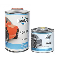 Комплект двухкомпонентный лак BASLAC 40-440 CLEARCOAT + стандартный отвердитель BASLAC 50-420 HARDENE - 1.5л