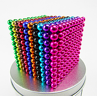 Головоломка Неокуб Neocube Rainbow Веселка різнобарвний 216 магнітних кульок 5 мм в боксі