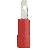 Клемма ножевая MDD 1.25-110 2.8x0.5/0.8 мм "папа" красная изоляция