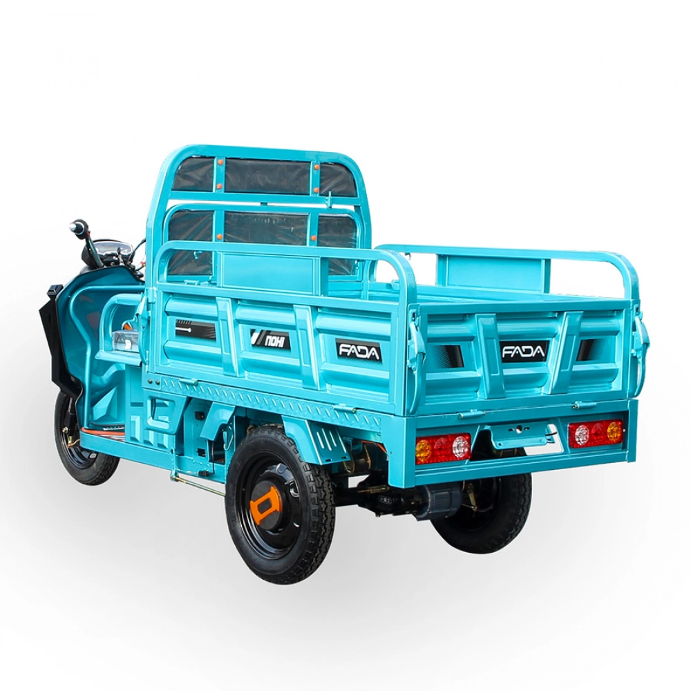 Электротрицикл грузовой трехколесный Электроскутер FADA ПОНИ 800W фада пони Синий - фото 6 - id-p1835714918