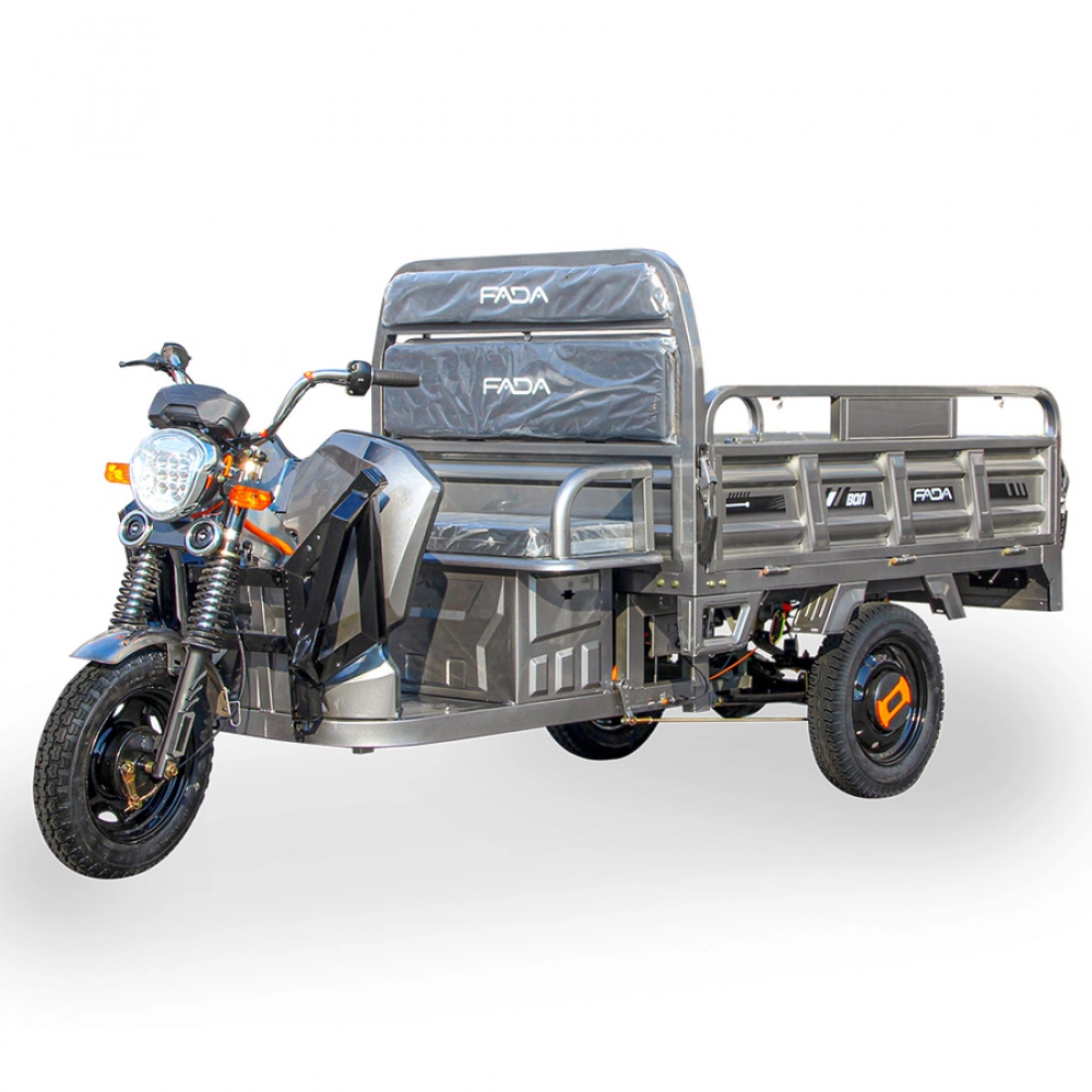 Электротрицикл грузовой трехколесный Электроскутер FADA ВОЛ 1000W фада вол Серый - фото 1 - id-p1835714920