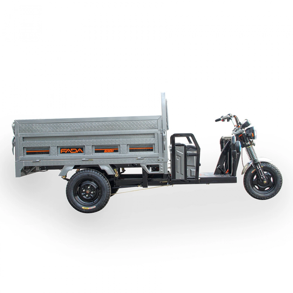 Электротрицикл грузовой трехколесный Электроскутер FADA ВОЛ 1000W фада вол Серый - фото 5 - id-p1835714920