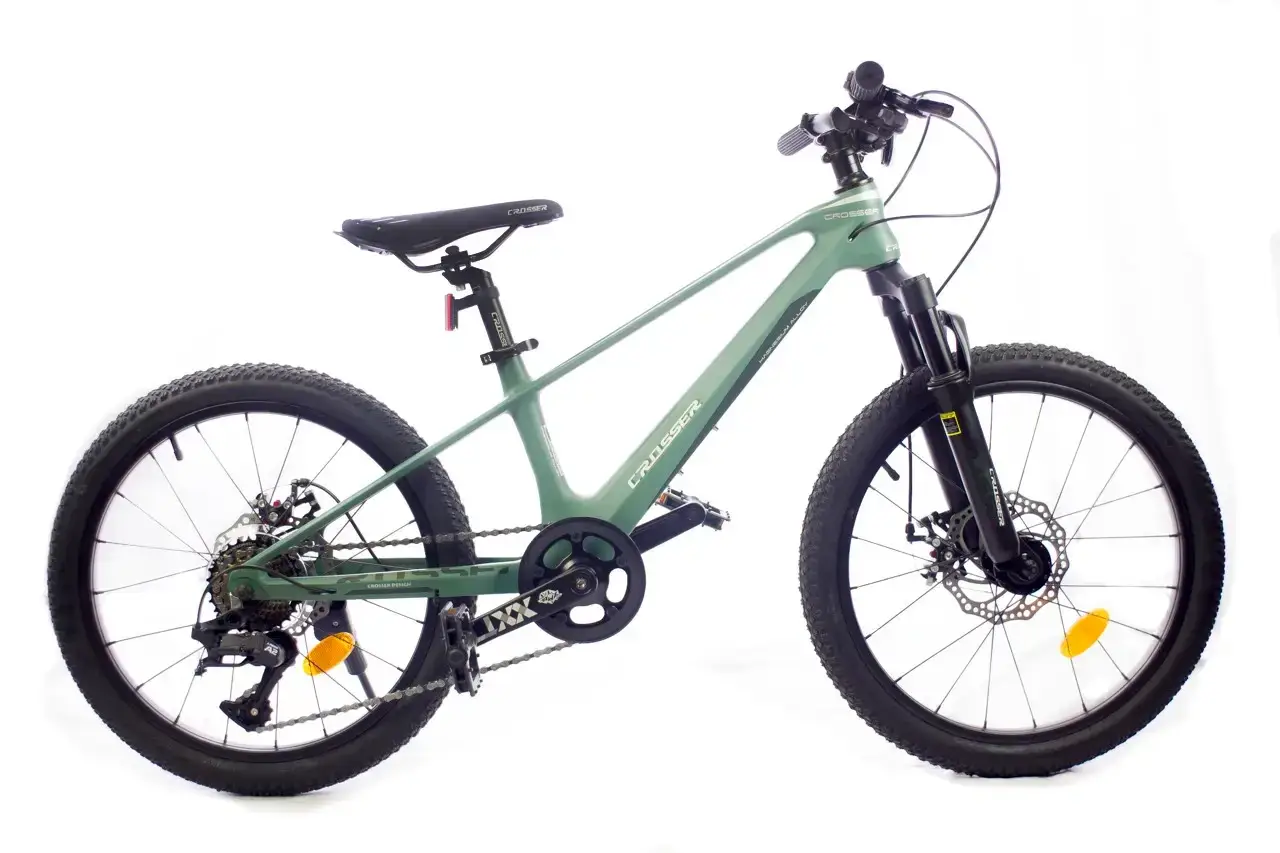 Детский велосипед Crosser MTB (7S) LTWOO 20 дюймов магниевый Зеленый - фото 1 - id-p1835714978