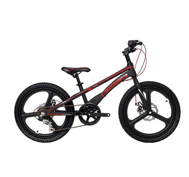 Детский велосипед Crosser MTB 6S PREMIUM RIGID 20 дюймов магниевый Черный - фото 1 - id-p1835714980