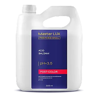 Бальзам кислотний пiсля фарбування та освiтлення волосся Master LUX Post-Color Balsam 3000 мл.