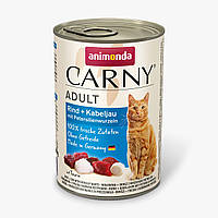 Animonda Carny Adult Beef + Codfish консерва для котів 400 г (яловичина, тріска та корінь петрушки)