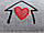 Килимок текстильний  Будиночок з серцем 70х50 см, фото 4