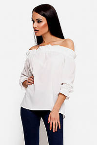 Молодіжна повсякденна жіноча блузка, біла