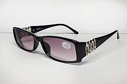 Окуляри жіночі для зору з тонованою лінзою, з діоптріями — 2.50