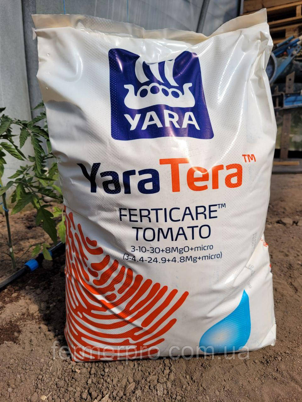 Комплексне водорозчинне добриво Ferticare Tomato, 25 кг, Yara ( Фертикер Томато 3-10-30 Yara), фото 1