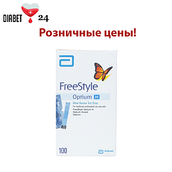 Тест-смужки у роздріб для глюкометра Фрі Стайл Оптіум Н (FreeStyle Optium H)