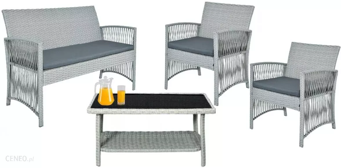 Набір садових меблів ротанг KALINA Grey (диван + 2 стільці + стіл), фото 1