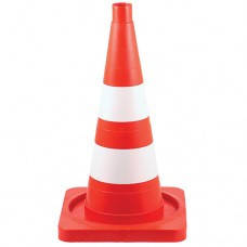 Конус сигнальний 520 мм, м'який помаранчевий, 2 світловідбивні стрічки