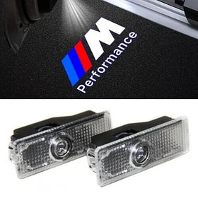 Проектор підсвічування логотипу для дверей BMW (БМВ) M-performance Логотип + Напис E90 F30 E60 F10 F01 E70 F15