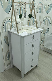 Комод Верес 600 Монако високий біло-графітовий