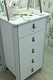 Комод Верес 600 Монако високий біло-графітовий, фото 2