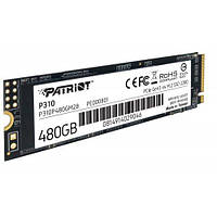 Накопитель SSD M.2 2280 NVMe (PCIe 3.0 x4) 480GB Patriot P310 (P310P480GM28) R1700MBs W1500MBs #